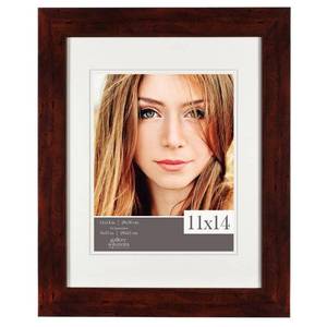 lot 37785 image: Gallery Solutions 11x14 Matted to 8x10 Flat Walnut Picture Frame