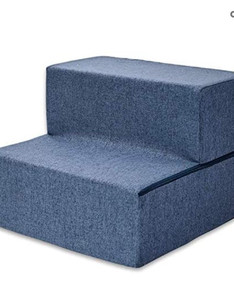 lot 37812 image: Best Pet Supplies Foldable Pet Steps Navy Blue , 12 H