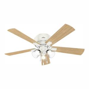 lot 37863 image: Hunter 52 Crestfield Fresh White Ceiling Fan