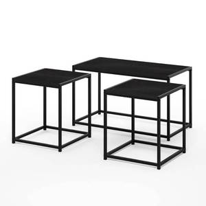 lot 37870 image: Furinno Camus Modern Living Room Table Set with One Coffee Table and Two End Tables, Americano