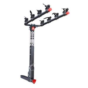 lot 37902 image: Allen Sports Deluxe Locking Quick Install 4-Bicycle Hitch Mounted Bike Rack Carrier