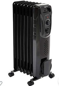 lot 37946 image: Amazon Basics Indoor Portable Radiator Heater - Black