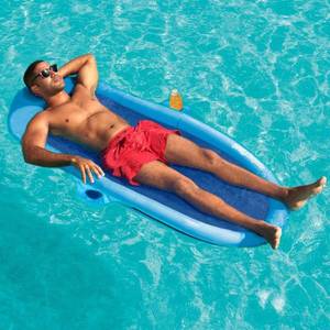 lot 37947 image: Swim Ways Spring Float Blue SunCatcher Pool Float