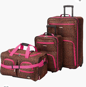 lot 37951 image: Rockland Vara Softside 3-Piece Upright Luggage Set