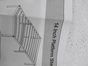 lot 37965 image: 14in Platform Steel Bed Frame