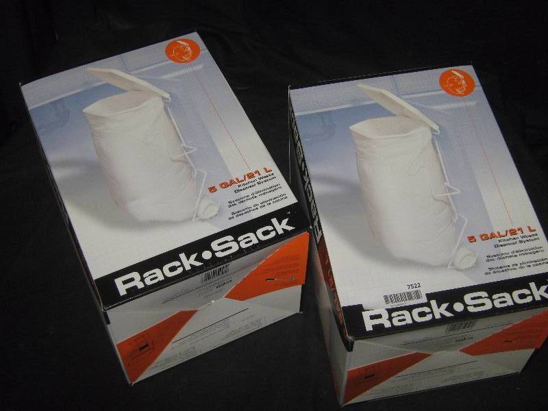 (2) ct. lot Rack Sack Kitchen Waste Disposal System Holds up to 5
