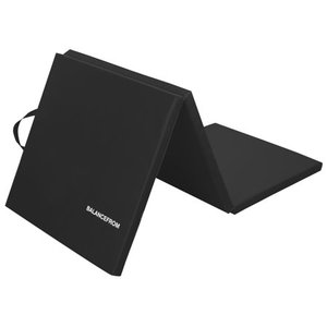 lot 22647 image: BalanceFrom 1.5 Thick Tri-Fold Folding Exercise Mat with Carrying Handles for MMA, Gymnastics and Home Gym Protective Flooring