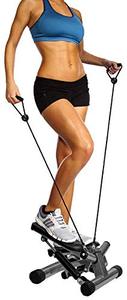 lot 22666 image: BalanceFrom Adjustable Stepper Stepping Machine with Resistance Bands, Gray
