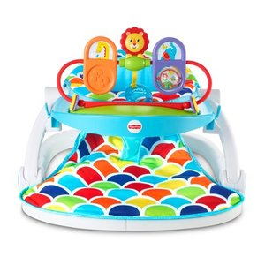 lot 22681 image: Fisher-Price Deluxe Sit-Me-Up Floor Seat with Toy Tray, Multicolor