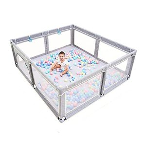 lot 22698 image: Baby Playpen,Playpens for Babies, Extra Large Playpen for Toddlers,Kids Safety Play Center Yard with gate, Sturdy Safety Baby Fence Play Area for Babies, Toddler, Infants (No Filler at The Bottom��