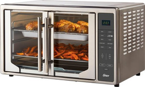 lot 22704 image: Oster XL French Door Digital Air Fry Countertop Oven - Stainless Steel