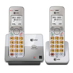 lot 22720 image: AT&T - EL51203 DECT 6.0 Expandable Cordless Phone System - Silver