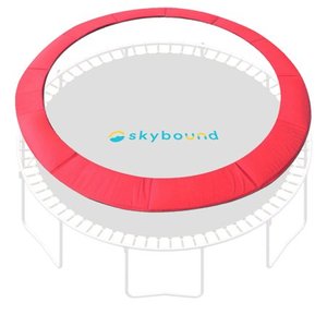 lot 22728 image: SkyBound Universal Trampoline Safety Pad Spring Cover For 14Ft Frame Fits up to 7 Springs - Red