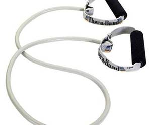 lot 22735 image: TheraBand Professional Latex Resistance Tubing with Soft Handles for Physical Therapy
