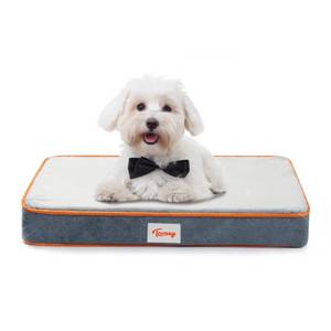 lot 22758 image: Toozey Orthopedic Memory Foam Dog Beds for Large Medium Small Dogs, 2-Layer Thick High-Density Mattress Washable Dog Crate Bed with Removable Cover and Waterproof Liner, Premium Plush Dog Mat