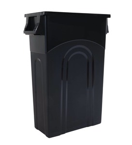 lot 26071 image: United Solutions - Highboy Waste Container, 23 Gallon, 1-Pack, Black - Retail $27.07