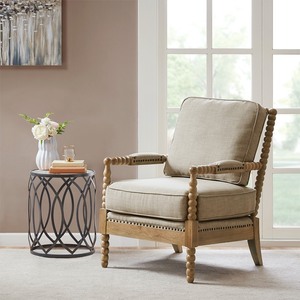 lot 26085 image: Madison Park - Sunnee Accent Chair - Taupe - Retail $549.99