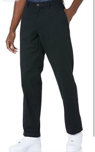 lot 26120 image: Amazon Essentials -Classic Flat Front, Black Khaki  (28Wx28L) - Retail $30.59