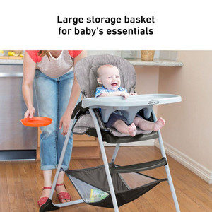 lot 26154 image: Graco� Slim Snacker Highchair, Whisk -Retail $79.99