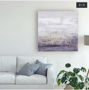 lot 26155 image: Jennifer Goldberger Amethyst Glitter I Canvas Art - 14x14 - Retail $36.99