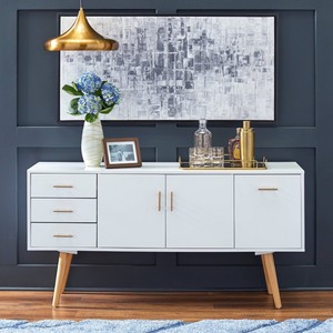 lot 26157 image: TMS Mid-Century Maura Buffet, White - Retail $497.49