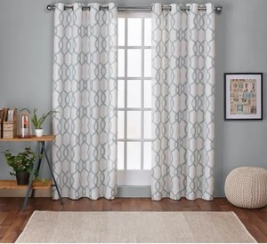 lot 26182 image: Exclusive Home - Kochi Light Filtering Linen Blend Grommet Top Curtain Panel Pair - Retail $42.49