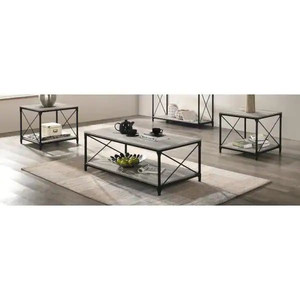 lot 26185 image: Furniture of America - Elven 3-Piece,  Black and Gray Rectangle Wood Coffee Table Set - Retail $321.65