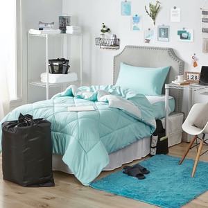 lot 26194 image: Bevel Tacked Plush College Headboard - Glacier Gray - Retail $169.95