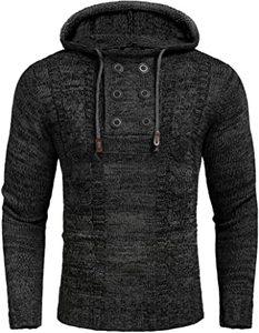 lot 26117 image: Coofandy Hooded Sweater, Black Size Small - Retail $41.99