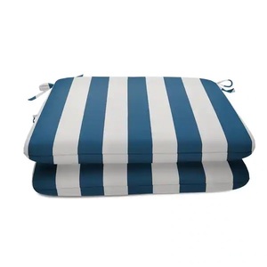 lot 26142 image: Sunbrella - Outdoor Patio Chair Cushions 20x18x2.5 (Set of 2) Maxim Regatta- Retail $66.30