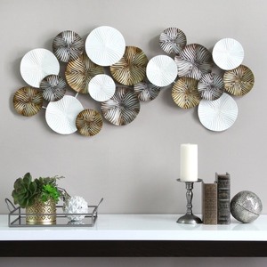lot 26101 image: Stratton Home Decor - 3-color Modern Metal Wall Decor - Retail$88.99