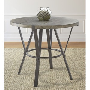 lot 26177 image: Perry -  Round 42-inch Counter Dining Table by Greyson Living - Grey Brown - Retail $359.99