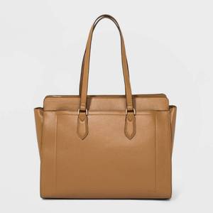 lot 992 image: Zip Closure Tote Handbag - A New Day Caramel