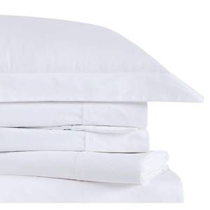 lot 1487 image: Brooklyn Loom Solid Cotton Percale Full Sheet Set Bedding