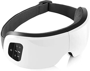 lot 1495 image: ESLYYDS Eye Massager with Heat, Smart Eye Massager for Migraines 6 Modes with Bluetooth Music Heat Compression Eye Massage Heated Eye Massager Foldable for Migraines Headaches Dark Circles Puffiness. Black.