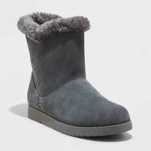 lot 1496 image: Womens Cat Mid Shearling Style Boots - Universal Thread Gray 11