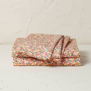 lot 6097 image: King Printed Cotton Percale Sheet Set Floral - Opalhouse designed with Jungalow