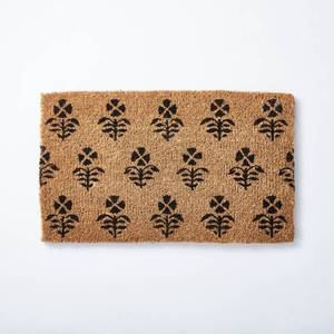 lot 6098 image: 18x 30 Block Print Coir Doormat Natural - Threshold designed with Studio McGee