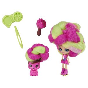 lot 6119 image: Candylocks, 2-Pack, Straw-Carrie Mudslide 3-inch Scented Collectible Doll and Pet with Accessories
