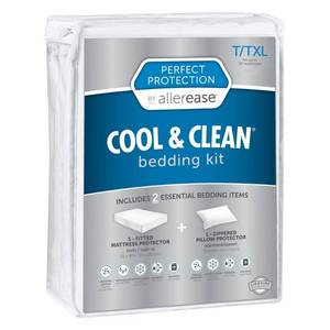 lot 6157 image: Full 3pc Perfect Protection Cool & Clean Bedding Kit - Allerease