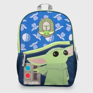 lot 6172 image: Star Wars The Mandalorian Kids Backpack - Blue