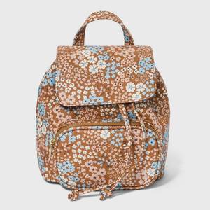 lot 6173 image: Floral Print Mini Flap Backpack - Wild Fable , MultiColored