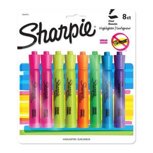 lot 8552 image: Sharpie 8pk Highlighters Smear Guard Chisel Tip Multicolored