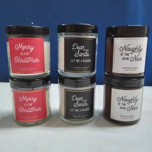 lot 8558 image: A1 BUNDLE 6 pk Scented Candles - Fresh Cut Fir, Black Vanilla Fig, and Holly Jolly Berry (2 of Each Scent)