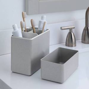 lot 8592 image: Bioplastics Toothbrush Holder Gray - enHome
