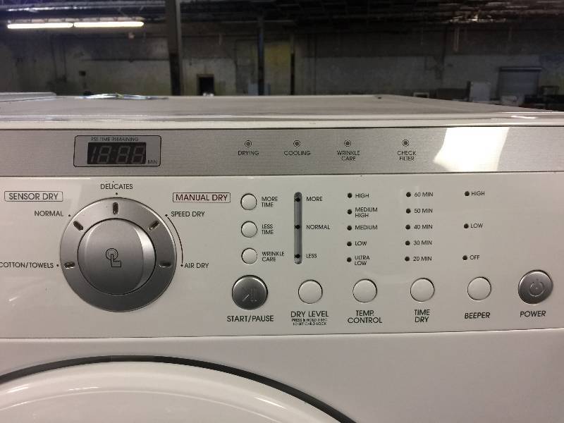 lot 1616 image: LG 27 Inch Electric Dryer with 7.0 Cu. Ft. Capacity & 5 Drying Programs