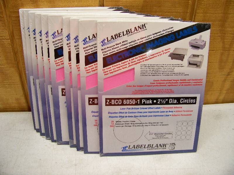 lot 534 image: 10 Packages of 300 Laser Print Labels