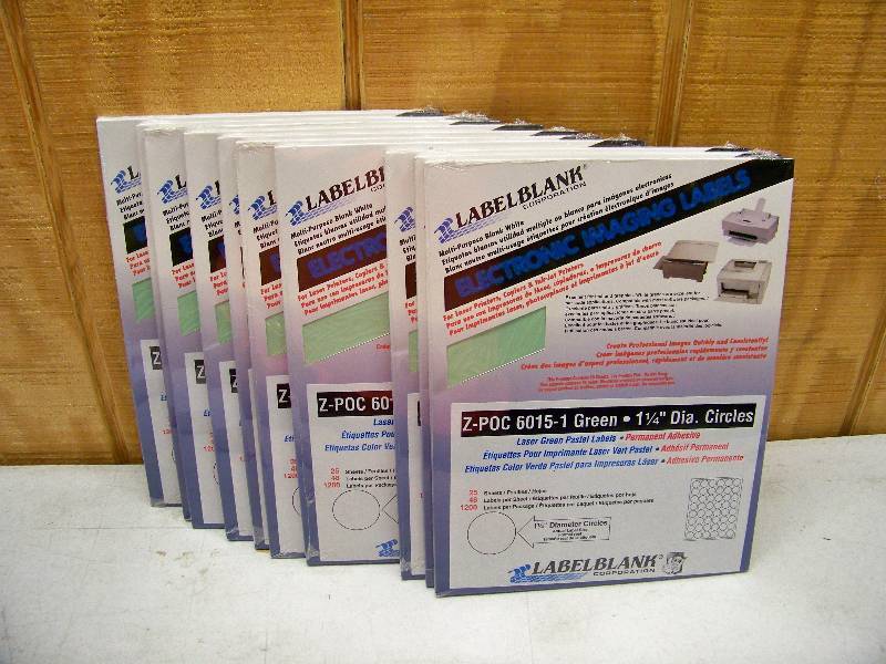 lot 541 image: 10 Packages of 1200 Laser Printer Die-Cut Labels
