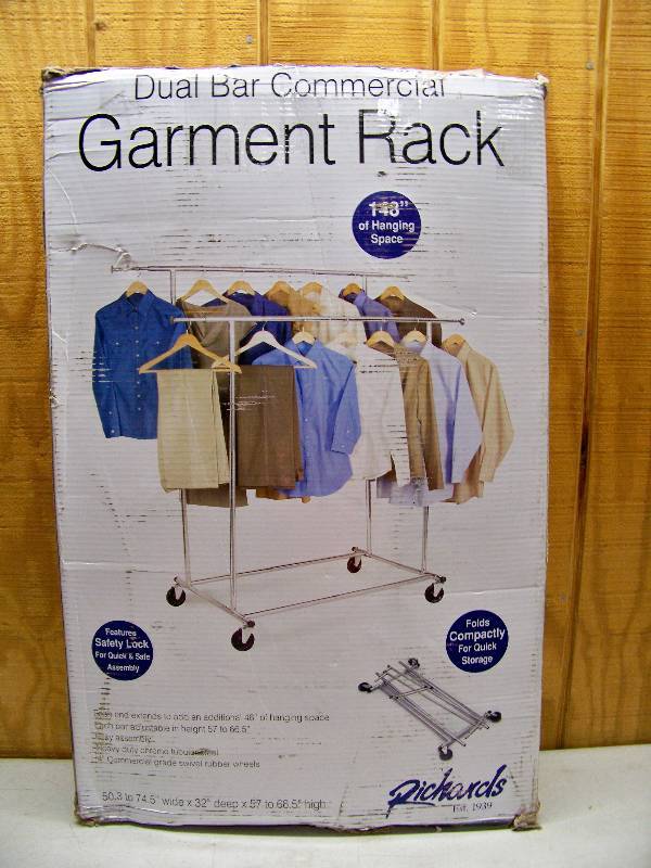 lot 610 image: Richards Dual Bar Commercial Garment Rack