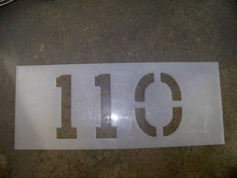 lot 731 image: Large Number Stencils